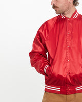 Vintage, 80s, NCAA, NC, State, Wolfpack, Satin, Bomber, Jacket, The Real Deal, size medium, colour Red, newtown, sydney, australia, thrift store, opshop, preloved, secondhand, sustainable, retro, antique, 70s, 80s, 90s, 2000s, 00s, fashion, clothing, streetwear, trendy, garment, style, boutique, store, shop, archive, sale, cheap, best, top, Jackets