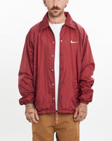 Vintage, 90s, Nike, Coaches, Jacket, The Real Deal, size large, colour Red, newtown, sydney, australia, thrift store, opshop, preloved, secondhand, sustainable, retro, antique, 70s, 80s, 90s, 2000s, 00s, fashion, clothing, streetwear, trendy, garment, style, boutique, store, shop, archive, sale, cheap, best, top, Jackets