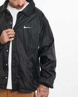 Vintage, 90s, Nike, Coaches, Jacket, The Real Deal, size large, colour Black, newtown, sydney, australia, thrift store, opshop, preloved, secondhand, sustainable, retro, antique, 70s, 80s, 90s, 2000s, 00s, fashion, clothing, streetwear, trendy, garment, style, boutique, store, shop, archive, sale, cheap, best, top, Jackets