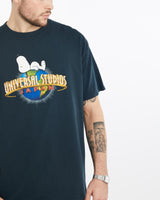 Vintage, 90s, Universal, Studios, Japan, Snoopy, Tee, The Real Deal, size extra large, colour Navy, newtown, sydney, australia, thrift store, opshop, preloved, secondhand, sustainable, retro, antique, 70s, 80s, 90s, 2000s, 00s, fashion, clothing, streetwear, trendy, garment, style, boutique, store, shop, archive, sale, cheap, best, top, T-Shirts