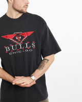 Vintage, 90s, NBA, Chicago, Bulls, Tee, The Real Deal, size large, colour Black, newtown, sydney, australia, thrift store, opshop, preloved, secondhand, sustainable, retro, antique, 70s, 80s, 90s, 2000s, 00s, fashion, clothing, streetwear, trendy, garment, style, boutique, store, shop, archive, sale, cheap, best, top, T-Shirts