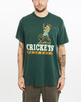 Vintage, 90s, Lubbock, Crickets, Baseball, Tee, The Real Deal, size large, colour Green, newtown, sydney, australia, thrift store, opshop, preloved, secondhand, sustainable, retro, antique, 70s, 80s, 90s, 2000s, 00s, fashion, clothing, streetwear, trendy, garment, style, boutique, store, shop, archive, sale, cheap, best, top, T-Shirts