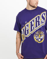 Vintage, 90s, NCAA, LSU, Tigers, Tee, The Real Deal, size extra large, colour Purple, newtown, sydney, australia, thrift store, opshop, preloved, secondhand, sustainable, retro, antique, 70s, 80s, 90s, 2000s, 00s, fashion, clothing, streetwear, trendy, garment, style, boutique, store, shop, archive, sale, cheap, best, top, T-Shirts