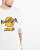 Vintage, 90s, Hard, Rock, Cafe, Jamaica, Tee, The Real Deal, size large, colour White, newtown, sydney, australia, thrift store, opshop, preloved, secondhand, sustainable, retro, antique, 70s, 80s, 90s, 2000s, 00s, fashion, clothing, streetwear, trendy, garment, style, boutique, store, shop, archive, sale, cheap, best, top, T-Shirts