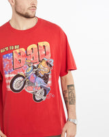 Vintage, Garfield, Tee, The Real Deal, size large, colour Red, newtown, sydney, australia, thrift store, opshop, preloved, secondhand, sustainable, retro, antique, 70s, 80s, 90s, 2000s, 00s, fashion, clothing, streetwear, trendy, garment, style, boutique, store, shop, archive, sale, cheap, best, top, T-Shirts