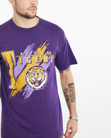 Vintage, 90s, NCAA, LSU, Tigers, Tee, The Real Deal, size large, colour Purple, newtown, sydney, australia, thrift store, opshop, preloved, secondhand, sustainable, retro, antique, 70s, 80s, 90s, 2000s, 00s, fashion, clothing, streetwear, trendy, garment, style, boutique, store, shop, archive, sale, cheap, best, top, T-Shirts