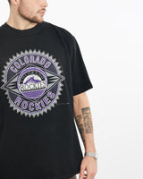 Vintage, 1994, MLB, Colorado, Rockies, Tee, The Real Deal, size large, colour Black, newtown, sydney, australia, thrift store, opshop, preloved, secondhand, sustainable, retro, antique, 70s, 80s, 90s, 2000s, 00s, fashion, clothing, streetwear, trendy, garment, style, boutique, store, shop, archive, sale, cheap, best, top, T-Shirts