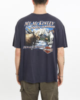 Vintage, Harley, Davidson, Denali, Alaska, Tee, The Real Deal, size large, colour Navy, newtown, sydney, australia, thrift store, opshop, preloved, secondhand, sustainable, retro, antique, 70s, 80s, 90s, 2000s, 00s, fashion, clothing, streetwear, trendy, garment, style, boutique, store, shop, archive, sale, cheap, best, top, T-Shirts