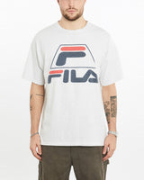 Vintage, 90s, FILA, Tee, The Real Deal, size large, colour White, newtown, sydney, australia, thrift store, opshop, preloved, secondhand, sustainable, retro, antique, 70s, 80s, 90s, 2000s, 00s, fashion, clothing, streetwear, trendy, garment, style, boutique, store, shop, archive, sale, cheap, best, top, T-Shirts