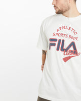 Vintage, 90s, FILA, Tee, The Real Deal, size medium, colour White, newtown, sydney, australia, thrift store, opshop, preloved, secondhand, sustainable, retro, antique, 70s, 80s, 90s, 2000s, 00s, fashion, clothing, streetwear, trendy, garment, style, boutique, store, shop, archive, sale, cheap, best, top, T-Shirts