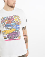 Vintage, 1995, Back, To, The, 50s, Auto, Tee, The Real Deal, size large, colour White, newtown, sydney, australia, thrift store, opshop, preloved, secondhand, sustainable, retro, antique, 70s, 80s, 90s, 2000s, 00s, fashion, clothing, streetwear, trendy, garment, style, boutique, store, shop, archive, sale, cheap, best, top, T-Shirts