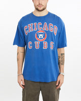Vintage, 1996, MLB, Chicago, Cubs, Tee, The Real Deal, size extra large, colour Blue, newtown, sydney, australia, thrift store, opshop, preloved, secondhand, sustainable, retro, antique, 70s, 80s, 90s, 2000s, 00s, fashion, clothing, streetwear, trendy, garment, style, boutique, store, shop, archive, sale, cheap, best, top, T-Shirts