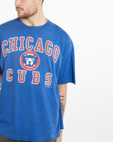 Vintage, 1996, MLB, Chicago, Cubs, Tee, The Real Deal, size extra large, colour Blue, newtown, sydney, australia, thrift store, opshop, preloved, secondhand, sustainable, retro, antique, 70s, 80s, 90s, 2000s, 00s, fashion, clothing, streetwear, trendy, garment, style, boutique, store, shop, archive, sale, cheap, best, top, T-Shirts