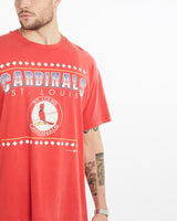 Vintage, 1993, MLB, St., Louis, Cardinals, Tee, The Real Deal, size extra large, colour Red, newtown, sydney, australia, thrift store, opshop, preloved, secondhand, sustainable, retro, antique, 70s, 80s, 90s, 2000s, 00s, fashion, clothing, streetwear, trendy, garment, style, boutique, store, shop, archive, sale, cheap, best, top, T-Shirts