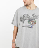 Vintage, MLB, Chicago, White, Sox, Tee, The Real Deal, size extra large, colour Grey, newtown, sydney, australia, thrift store, opshop, preloved, secondhand, sustainable, retro, antique, 70s, 80s, 90s, 2000s, 00s, fashion, clothing, streetwear, trendy, garment, style, boutique, store, shop, archive, sale, cheap, best, top, T-Shirts