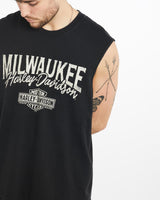 Vintage, Harley, Davidson, Milwaukee, Tank, The Real Deal, size large, colour Black, newtown, sydney, australia, thrift store, opshop, preloved, secondhand, sustainable, retro, antique, 70s, 80s, 90s, 2000s, 00s, fashion, clothing, streetwear, trendy, garment, style, boutique, store, shop, archive, sale, cheap, best, top, T-Shirts