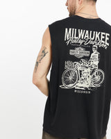 Vintage, Harley, Davidson, Milwaukee, Tank, The Real Deal, size large, colour Black, newtown, sydney, australia, thrift store, opshop, preloved, secondhand, sustainable, retro, antique, 70s, 80s, 90s, 2000s, 00s, fashion, clothing, streetwear, trendy, garment, style, boutique, store, shop, archive, sale, cheap, best, top, T-Shirts