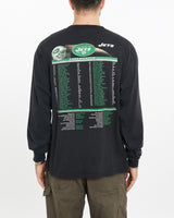 Vintage, 2004, NFL, New, York, Jets, Long, Sleeve, Tee, The Real Deal, size extra large, colour Black, newtown, sydney, australia, thrift store, opshop, preloved, secondhand, sustainable, retro, antique, 70s, 80s, 90s, 2000s, 00s, fashion, clothing, streetwear, trendy, garment, style, boutique, store, shop, archive, sale, cheap, best, top, T-Shirts