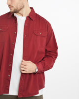 Vintage, Wrangler, Button, Up, Shirt, The Real Deal, size large, colour Red, newtown, sydney, australia, thrift store, opshop, preloved, secondhand, sustainable, retro, antique, 70s, 80s, 90s, 2000s, 00s, fashion, clothing, streetwear, trendy, garment, style, boutique, store, shop, archive, sale, cheap, best, top, Shirts