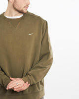 Vintage, 90s, Nike, Sweatshirt, The Real Deal, size extra large, colour Green, newtown, sydney, australia, thrift store, opshop, preloved, secondhand, sustainable, retro, antique, 70s, 80s, 90s, 2000s, 00s, fashion, clothing, streetwear, trendy, garment, style, boutique, store, shop, archive, sale, cheap, best, top, Sweats and hoodies
