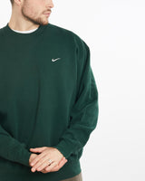 Vintage, 90s, Nike, Sweatshirt, The Real Deal, size large, colour Green, newtown, sydney, australia, thrift store, opshop, preloved, secondhand, sustainable, retro, antique, 70s, 80s, 90s, 2000s, 00s, fashion, clothing, streetwear, trendy, garment, style, boutique, store, shop, archive, sale, cheap, best, top, Sweats and hoodies