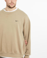 Vintage, 90s, Nike, Sweatshirt, The Real Deal, size extra large, colour Beige, newtown, sydney, australia, thrift store, opshop, preloved, secondhand, sustainable, retro, antique, 70s, 80s, 90s, 2000s, 00s, fashion, clothing, streetwear, trendy, garment, style, boutique, store, shop, archive, sale, cheap, best, top, Sweats and hoodies