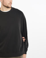 Vintage, 90s, Jerzees, Blank, Heavyweight, Sweatshirt, The Real Deal, size extra large, colour Black, newtown, sydney, australia, thrift store, opshop, preloved, secondhand, sustainable, retro, antique, 70s, 80s, 90s, 2000s, 00s, fashion, clothing, streetwear, trendy, garment, style, boutique, store, shop, archive, sale, cheap, best, top, Sweats and hoodies