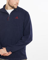 Vintage, 90s, Adidas, Quarter, Zip, Fleece, Sweatshirt, The Real Deal, size large, colour Navy, newtown, sydney, australia, thrift store, opshop, preloved, secondhand, sustainable, retro, antique, 70s, 80s, 90s, 2000s, 00s, fashion, clothing, streetwear, trendy, garment, style, boutique, store, shop, archive, sale, cheap, best, top, Sweats and hoodies
