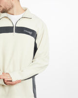 Vintage, O'Neill, Quarter, Zip, Fleece, Sweatshirt, The Real Deal, size extra large, colour White, newtown, sydney, australia, thrift store, opshop, preloved, secondhand, sustainable, retro, antique, 70s, 80s, 90s, 2000s, 00s, fashion, clothing, streetwear, trendy, garment, style, boutique, store, shop, archive, sale, cheap, best, top, Sweats and hoodies