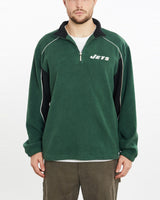 Vintage, NFL, New, York, Jets, Fleece, Sweatshirt, The Real Deal, size large, colour Green, newtown, sydney, australia, thrift store, opshop, preloved, secondhand, sustainable, retro, antique, 70s, 80s, 90s, 2000s, 00s, fashion, clothing, streetwear, trendy, garment, style, boutique, store, shop, archive, sale, cheap, best, top, Sweats and hoodies