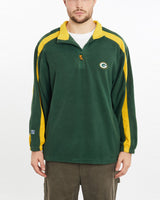 Vintage, NFL, Green, Bay, Packers, Quarter, Zip, Fleece, Sweatshirt, The Real Deal, size large, colour Green, newtown, sydney, australia, thrift store, opshop, preloved, secondhand, sustainable, retro, antique, 70s, 80s, 90s, 2000s, 00s, fashion, clothing, streetwear, trendy, garment, style, boutique, store, shop, archive, sale, cheap, best, top, Sweats and hoodies