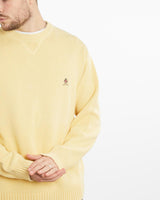 Vintage, Tommy, Hilfiger, Knit, Sweater, The Real Deal, size extra large, colour Yellow, newtown, sydney, australia, thrift store, opshop, preloved, secondhand, sustainable, retro, antique, 70s, 80s, 90s, 2000s, 00s, fashion, clothing, streetwear, trendy, garment, style, boutique, store, shop, archive, sale, cheap, best, top, Sweats and hoodies