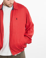 Vintage, 90s, Polo, Ralph, Lauren, Harrington, Jacket, The Real Deal, size extra large, colour Red, newtown, sydney, australia, thrift store, opshop, preloved, secondhand, sustainable, retro, antique, 70s, 80s, 90s, 2000s, 00s, fashion, clothing, streetwear, trendy, garment, style, boutique, store, shop, archive, sale, cheap, best, top, Jackets