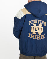Vintage, 90s, Starter, NCAA, Notre, Dame, Fighting, Irish, Pullover, Jacket, The Real Deal, size extra large, colour Multicolour, newtown, sydney, australia, thrift store, opshop, preloved, secondhand, sustainable, retro, antique, 70s, 80s, 90s, 2000s, 00s, fashion, clothing, streetwear, trendy, garment, style, boutique, store, shop, archive, sale, cheap, best, top, Jackets