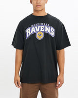 Vintage, NFL, Baltimore, Ravens, Tee, The Real Deal, size large, colour Black, newtown, sydney, australia, thrift store, opshop, preloved, secondhand, sustainable, retro, antique, 70s, 80s, 90s, 2000s, 00s, fashion, clothing, streetwear, trendy, garment, style, boutique, store, shop, archive, sale, cheap, best, top, T-Shirts