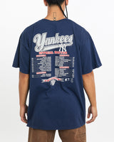 Vintage, 1998, MLB, New, York, Yankees, Tee, The Real Deal, size extra large, colour Navy, newtown, sydney, australia, thrift store, opshop, preloved, secondhand, sustainable, retro, antique, 70s, 80s, 90s, 2000s, 00s, fashion, clothing, streetwear, trendy, garment, style, boutique, store, shop, archive, sale, cheap, best, top, T-Shirts