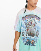 Grateful, Dead, Liquid, Blue, Music, Tie, Dye, Tee, The Real Deal, size extra large, colour Multicolour, newtown, sydney, australia, thrift store, opshop, preloved, secondhand, sustainable, retro, antique, 70s, 80s, 90s, 2000s, 00s, fashion, clothing, streetwear, trendy, garment, style, boutique, store, shop, archive, sale, cheap, best, top, T-Shirts