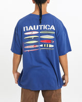 Vintage, Nautica, Surf, Tee, The Real Deal, size extra large, colour Blue, newtown, sydney, australia, thrift store, opshop, preloved, secondhand, sustainable, retro, antique, 70s, 80s, 90s, 2000s, 00s, fashion, clothing, streetwear, trendy, garment, style, boutique, store, shop, archive, sale, cheap, best, top, T-Shirts