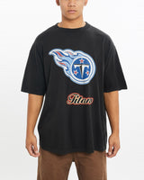 Vintage, NFL, Tennessee, Titans, Tee, The Real Deal, size extra large, colour Black, newtown, sydney, australia, thrift store, opshop, preloved, secondhand, sustainable, retro, antique, 70s, 80s, 90s, 2000s, 00s, fashion, clothing, streetwear, trendy, garment, style, boutique, store, shop, archive, sale, cheap, best, top, T-Shirts