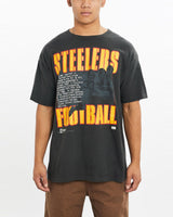 Vintage, 1990, NFL, Pittsburgh, Steelers, Tee, The Real Deal, size large, colour Black, newtown, sydney, australia, thrift store, opshop, preloved, secondhand, sustainable, retro, antique, 70s, 80s, 90s, 2000s, 00s, fashion, clothing, streetwear, trendy, garment, style, boutique, store, shop, archive, sale, cheap, best, top, T-Shirts