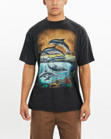 Vintage, Dolphin, Wildlife, Tee, The Real Deal, size large, colour Black, newtown, sydney, australia, thrift store, opshop, preloved, secondhand, sustainable, retro, antique, 70s, 80s, 90s, 2000s, 00s, fashion, clothing, streetwear, trendy, garment, style, boutique, store, shop, archive, sale, cheap, best, top, T-Shirts