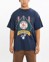 Vintage, 1993, MLB, Boston, Red, Sox, Tee, The Real Deal, size large, colour Navy, newtown, sydney, australia, thrift store, opshop, preloved, secondhand, sustainable, retro, antique, 70s, 80s, 90s, 2000s, 00s, fashion, clothing, streetwear, trendy, garment, style, boutique, store, shop, archive, sale, cheap, best, top, T-Shirts