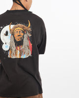 Vintage, 90s, American, Indian, Tee, The Real Deal, size extra large, colour Black, newtown, sydney, australia, thrift store, opshop, preloved, secondhand, sustainable, retro, antique, 70s, 80s, 90s, 2000s, 00s, fashion, clothing, streetwear, trendy, garment, style, boutique, store, shop, archive, sale, cheap, best, top, T-Shirts
