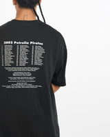 Vintage, 2002, Petrolia, Pirates, Playoffs, Football, Tee, The Real Deal, size extra large, colour Black, newtown, sydney, australia, thrift store, opshop, preloved, secondhand, sustainable, retro, antique, 70s, 80s, 90s, 2000s, 00s, fashion, clothing, streetwear, trendy, garment, style, boutique, store, shop, archive, sale, cheap, best, top, T-Shirts