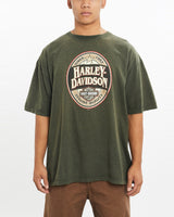 Vintage, Harley, Davidson, Tee, The Real Deal, size extra large, colour Green, newtown, sydney, australia, thrift store, opshop, preloved, secondhand, sustainable, retro, antique, 70s, 80s, 90s, 2000s, 00s, fashion, clothing, streetwear, trendy, garment, style, boutique, store, shop, archive, sale, cheap, best, top, T-Shirts