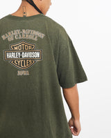 Vintage, Harley, Davidson, Tee, The Real Deal, size extra large, colour Green, newtown, sydney, australia, thrift store, opshop, preloved, secondhand, sustainable, retro, antique, 70s, 80s, 90s, 2000s, 00s, fashion, clothing, streetwear, trendy, garment, style, boutique, store, shop, archive, sale, cheap, best, top, T-Shirts
