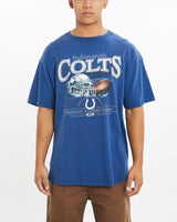 Vintage, NFL, Indianapolis, Colts, Tee, The Real Deal, size large, colour Blue, newtown, sydney, australia, thrift store, opshop, preloved, secondhand, sustainable, retro, antique, 70s, 80s, 90s, 2000s, 00s, fashion, clothing, streetwear, trendy, garment, style, boutique, store, shop, archive, sale, cheap, best, top, T-Shirts