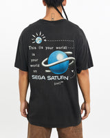 Vintage, Sega, Saturn, Tech, Tee, The Real Deal, size extra large, colour Black, newtown, sydney, australia, thrift store, opshop, preloved, secondhand, sustainable, retro, antique, 70s, 80s, 90s, 2000s, 00s, fashion, clothing, streetwear, trendy, garment, style, boutique, store, shop, archive, sale, cheap, best, top, T-Shirts