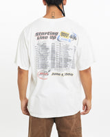 Vintage, Dover, Speedway, Racing, Tee, The Real Deal, size large, colour White, newtown, sydney, australia, thrift store, opshop, preloved, secondhand, sustainable, retro, antique, 70s, 80s, 90s, 2000s, 00s, fashion, clothing, streetwear, trendy, garment, style, boutique, store, shop, archive, sale, cheap, best, top, T-Shirts