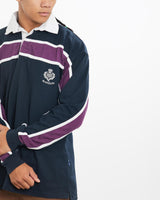 Vintage, Scotland, Rugby, Shirt, The Real Deal, size large, colour Navy, newtown, sydney, australia, thrift store, opshop, preloved, secondhand, sustainable, retro, antique, 70s, 80s, 90s, 2000s, 00s, fashion, clothing, streetwear, trendy, garment, style, boutique, store, shop, archive, sale, cheap, best, top, Shirts